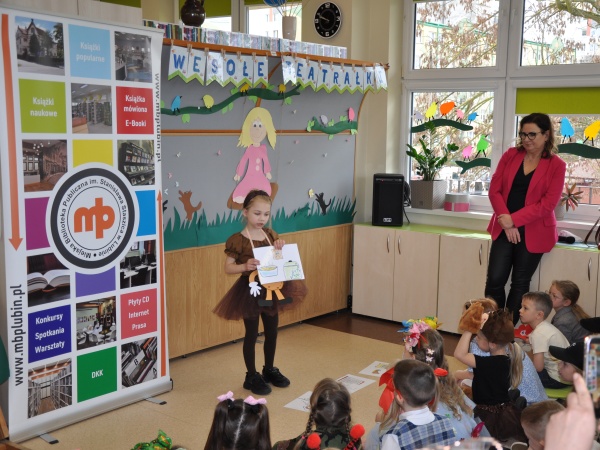 "Wesołe Teatrałki" - konkurs recytatorski dla dzieci z lubińskich przedszkoli" - 2026.03.26 - Filia nr 4