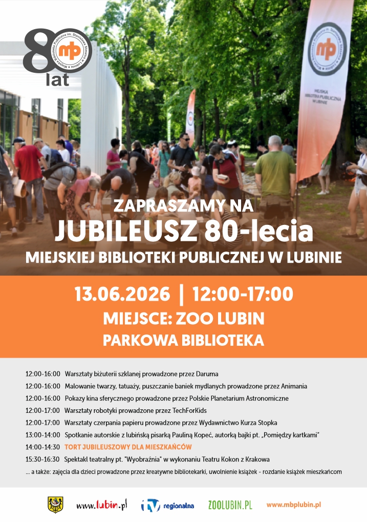 Plakat "Parkowa Biblioteka"